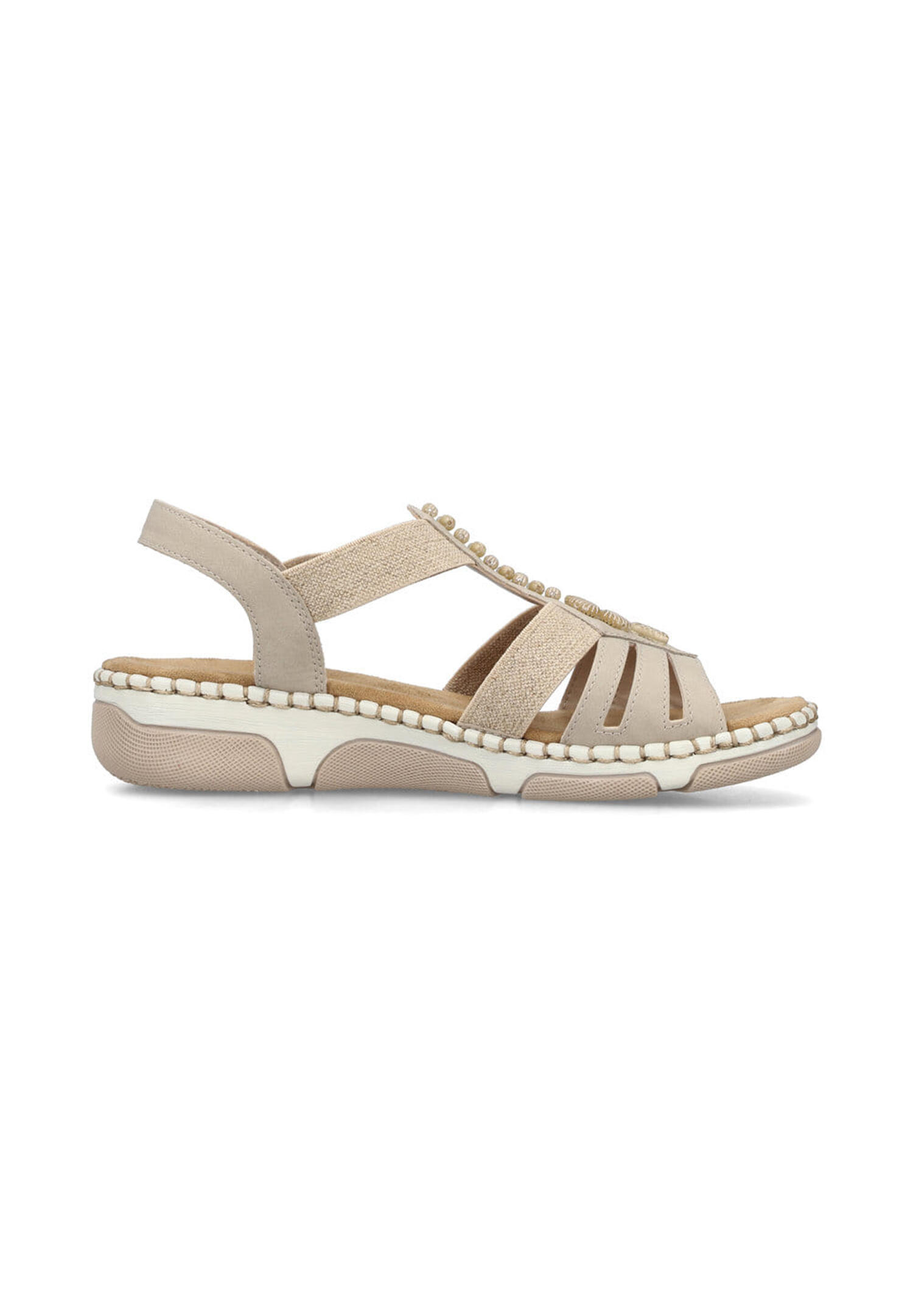 Rieker Damen Riemchensandalen 66201-62 Beige 5/5