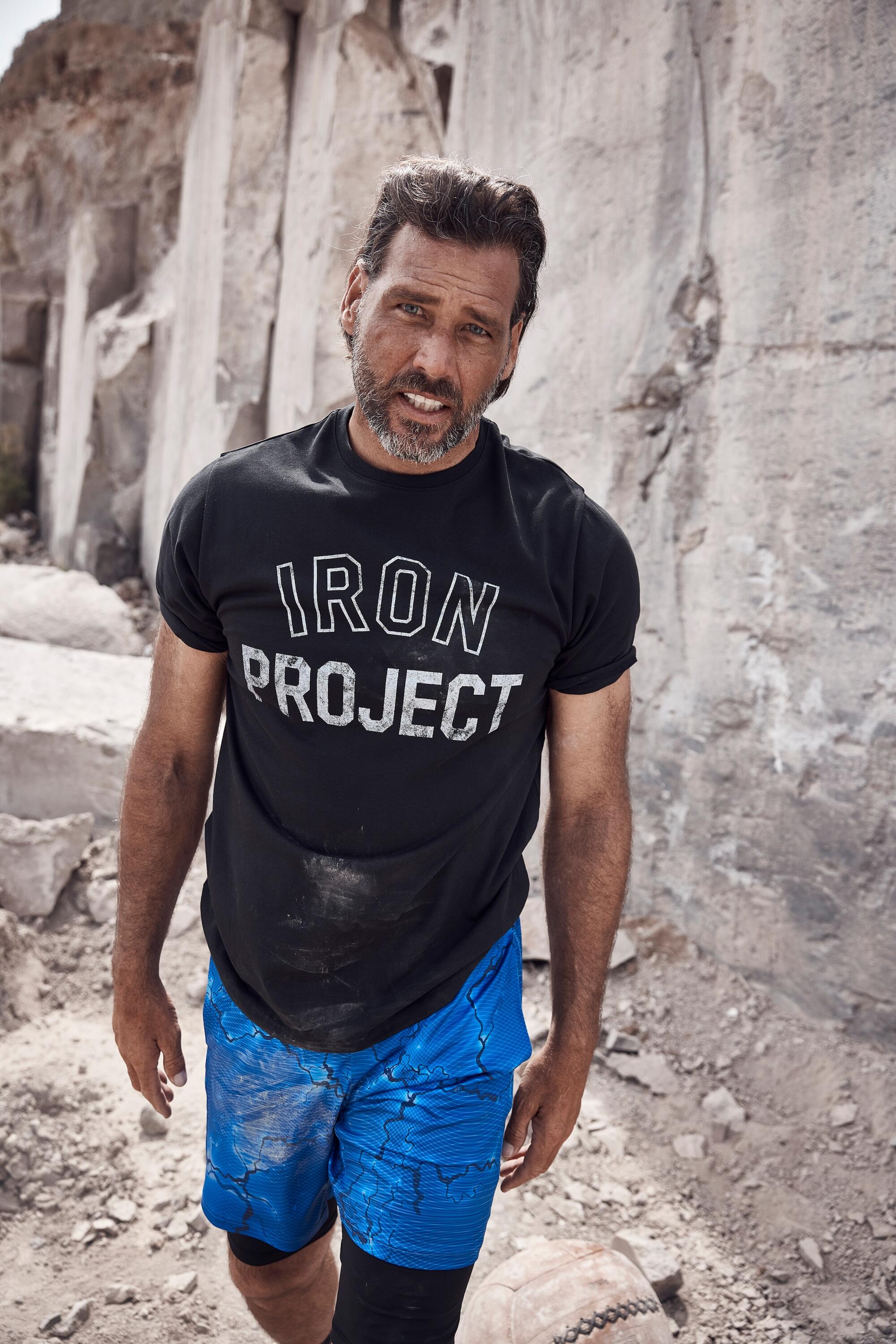 Hommes Bermuda technique Iron Anvil collection Fitness Quickdry imprimé all-over 7/7