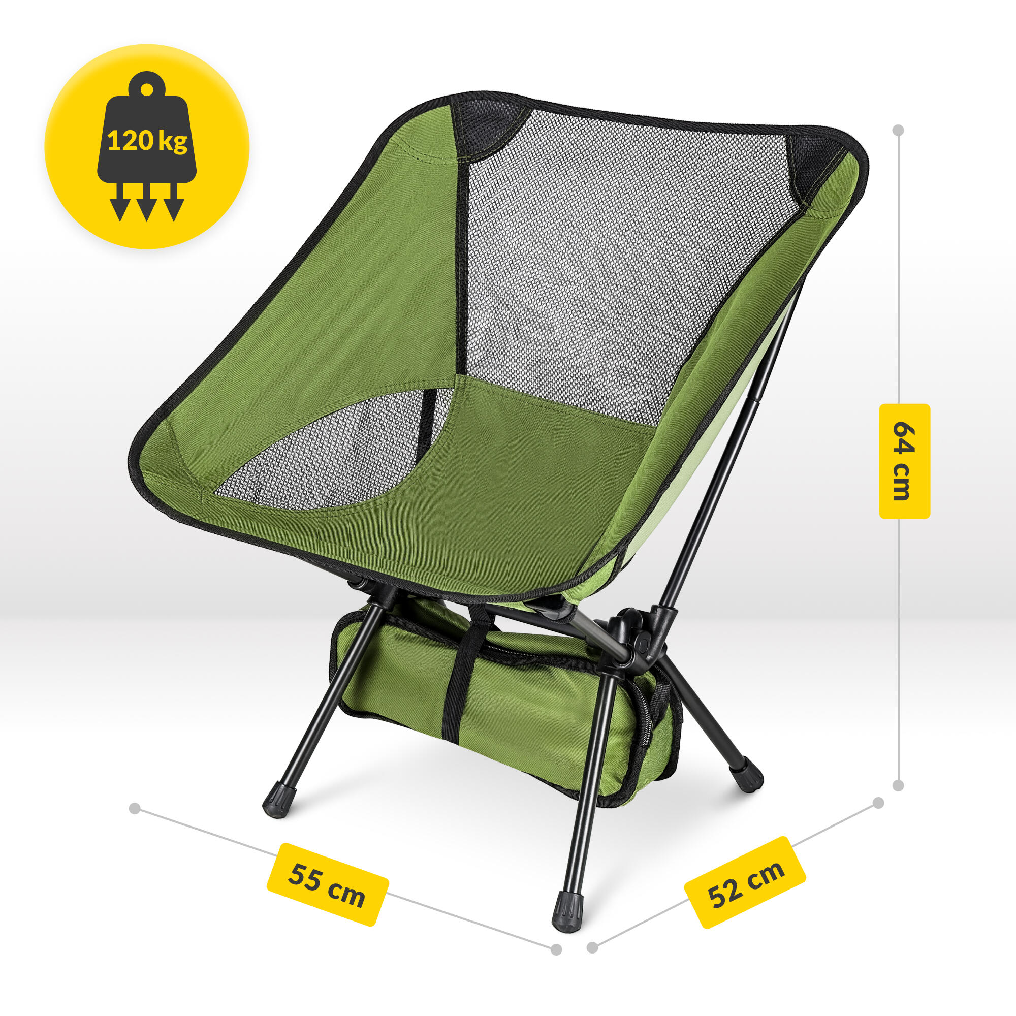 Strandstuhl Niedrig Campingsessel Klappbar Faltstuhl Outdoor MOUNTAIN GOAT 3/7