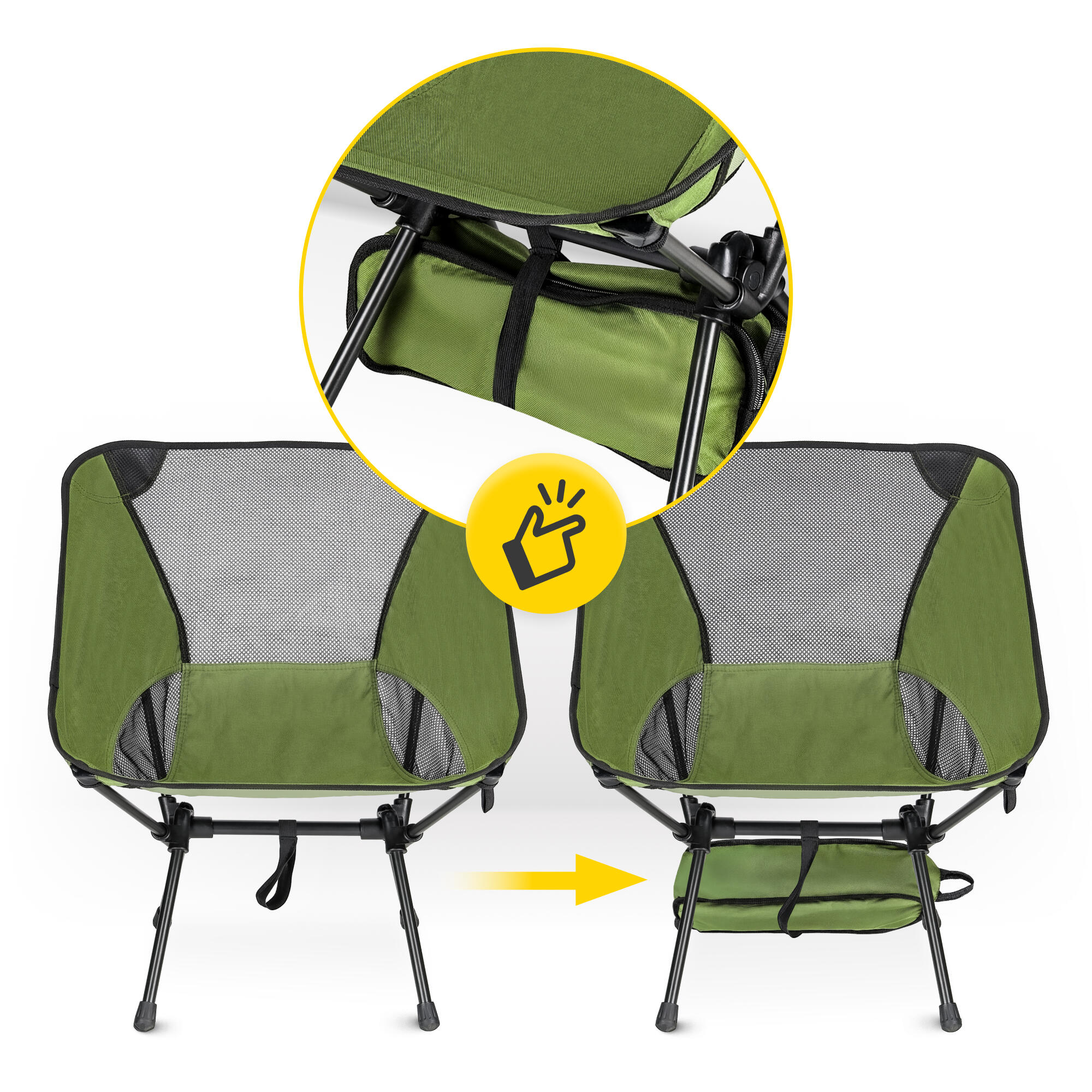 Strandstuhl Niedrig Campingsessel Klappbar Faltstuhl Outdoor MOUNTAIN GOAT 7/7