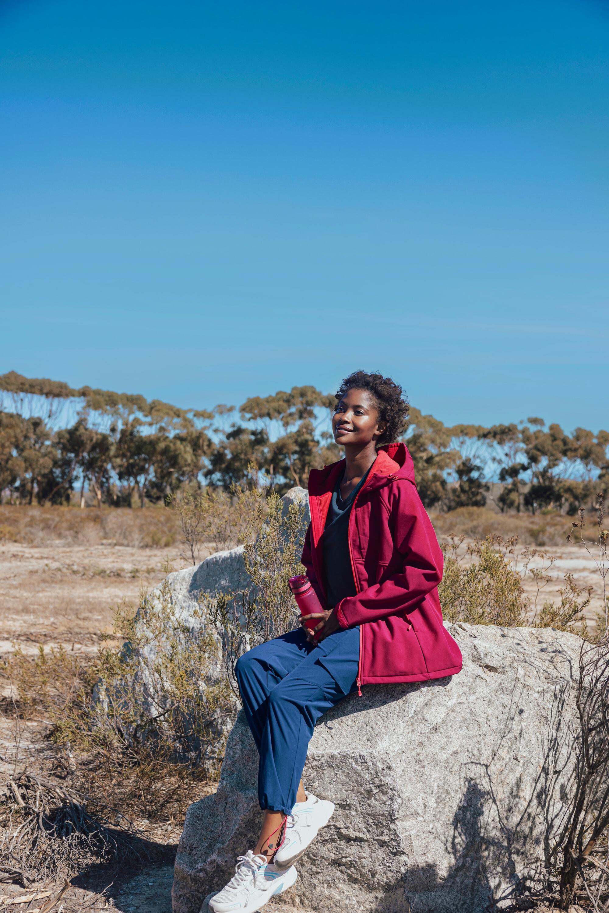 Femme Veste Softshell à capuche poches zippées fermetures à scratch 6/6