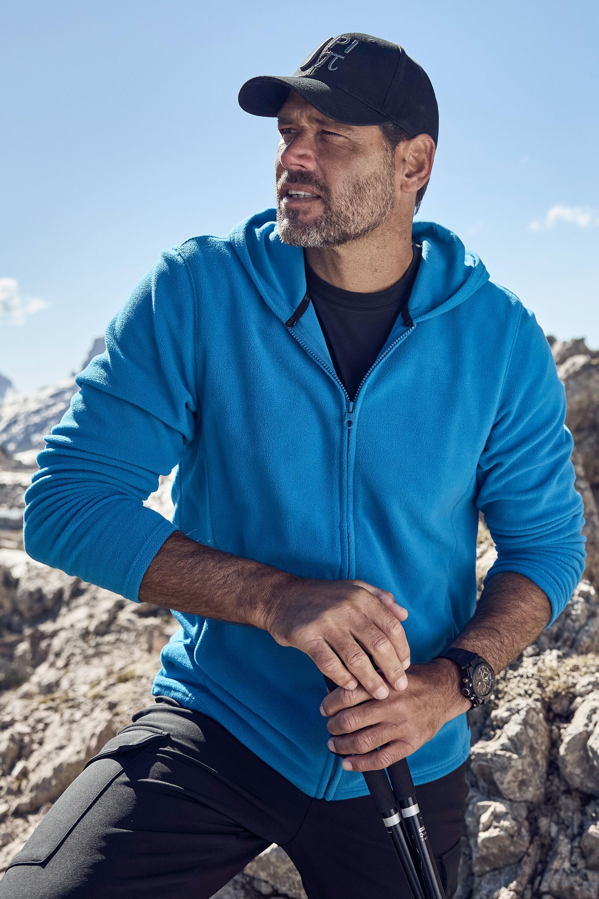Heren Fleece jas outdoor level 1 ultralichte fleece capuchon 7/7