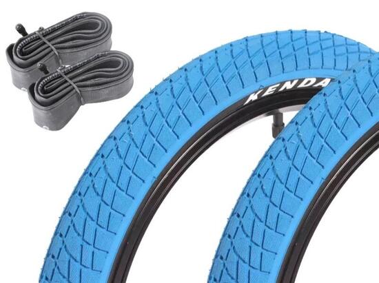 BMX Reifen SET KENDA 18 Zoll x 2,25 Zoll + Schlauch AV