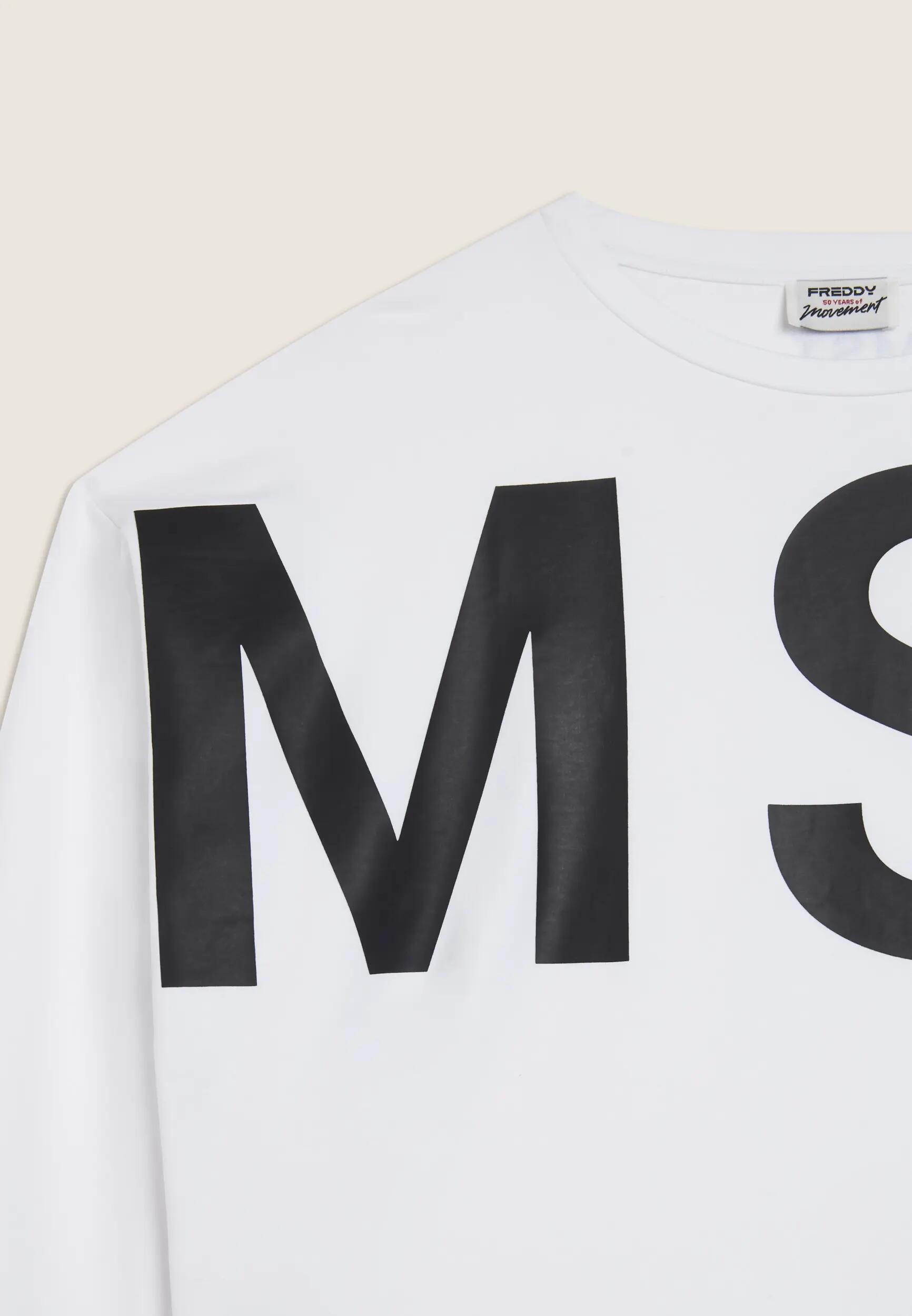Sudadera corta de cuello redondo con maxiestampado MST 3/3