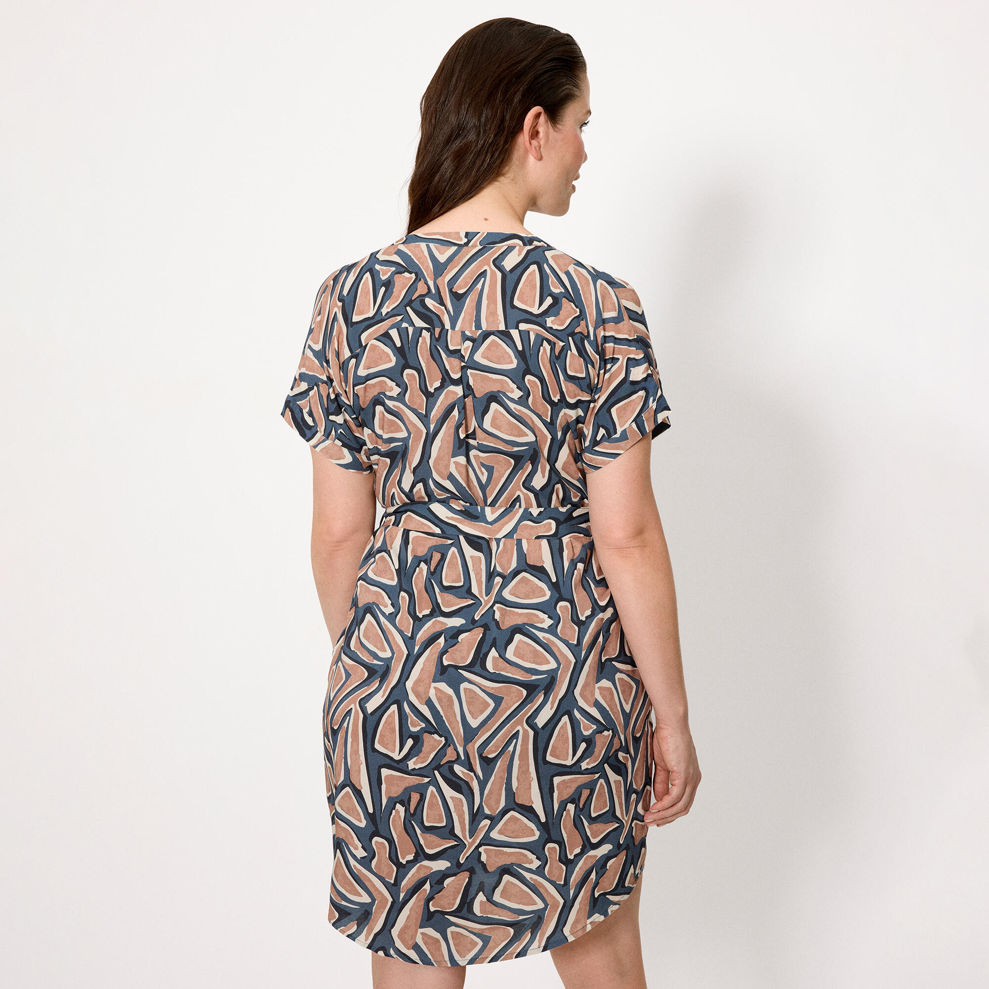 robe chemise imprimée à manches courtes 2/4