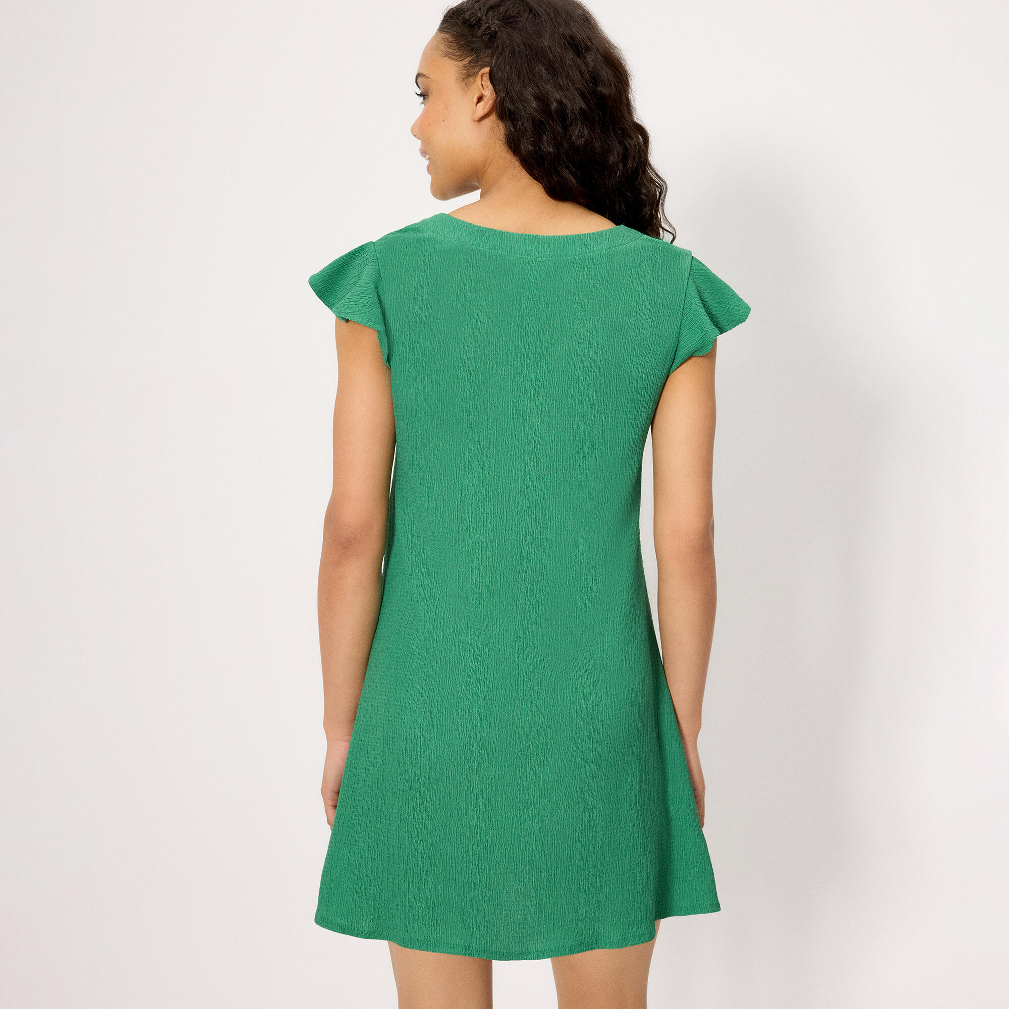 Vestido corto ligero verde 2/4