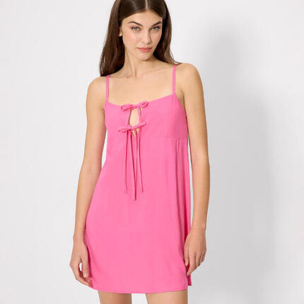 Robe mini rose à bretelles réglables