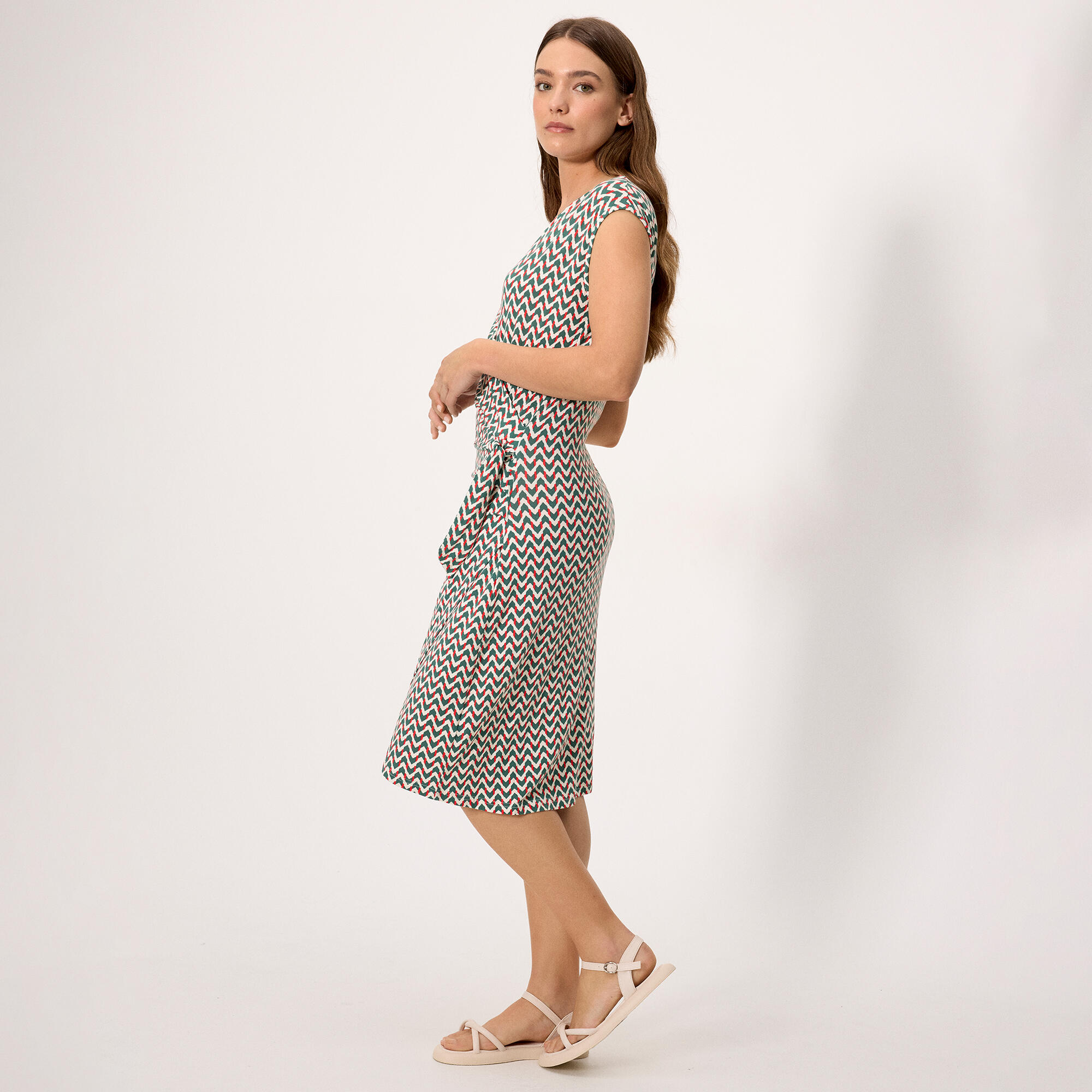 robe portefeuille vert bouteille 3/6