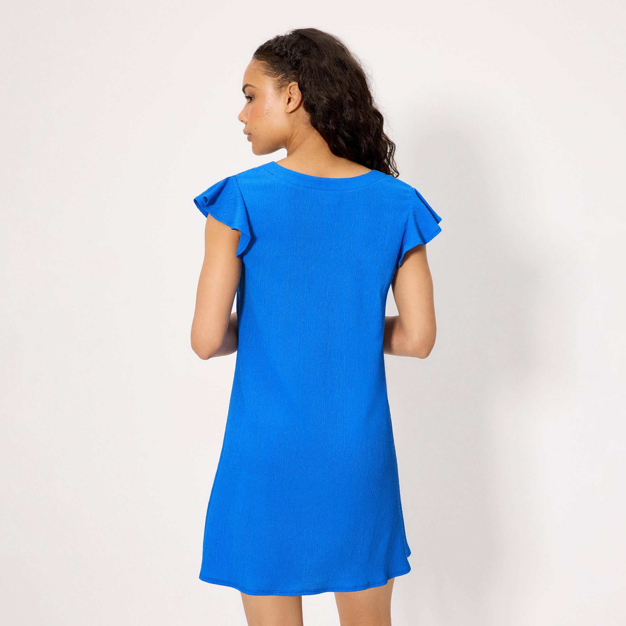 Vestido corto ligero azul 2/5