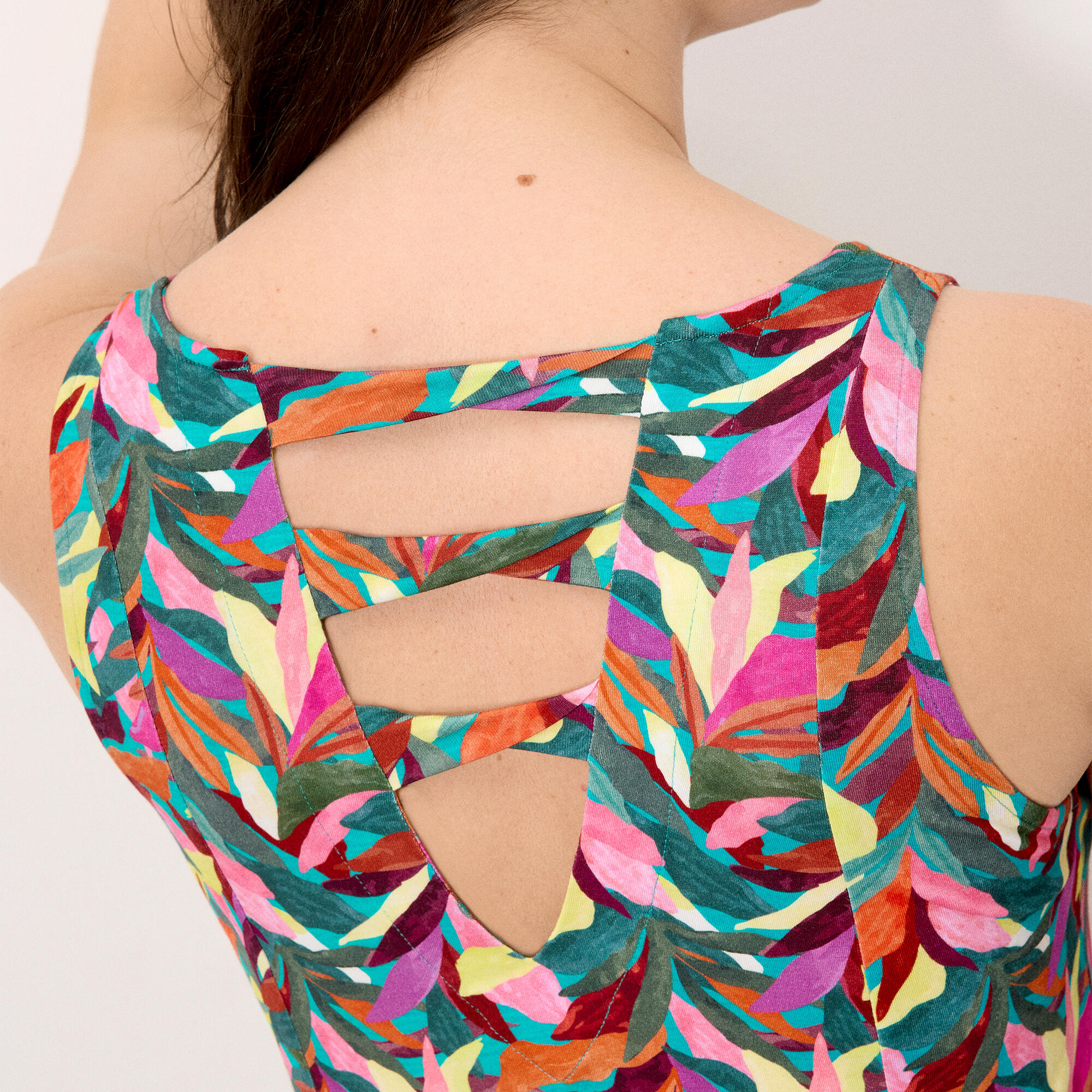 Vestido corto tirantes recto estampado 5/6