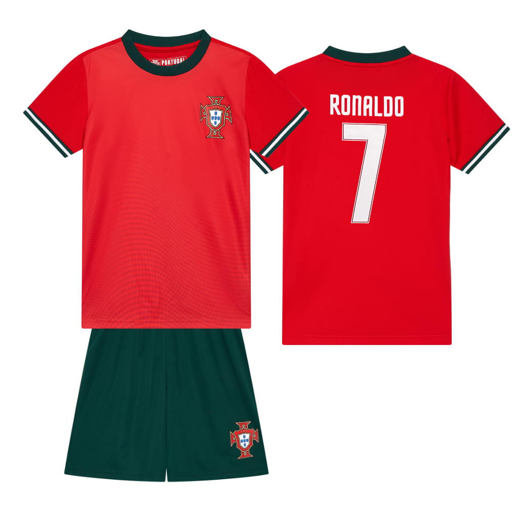 Cristiano Ronaldo Portugal Football Jersey Set Home - CR7 - Kids