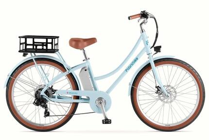 E-Stepcity Vélo Électrique – 250W, 36V, 60 km, Shimano 7V. Blue R/Basket
