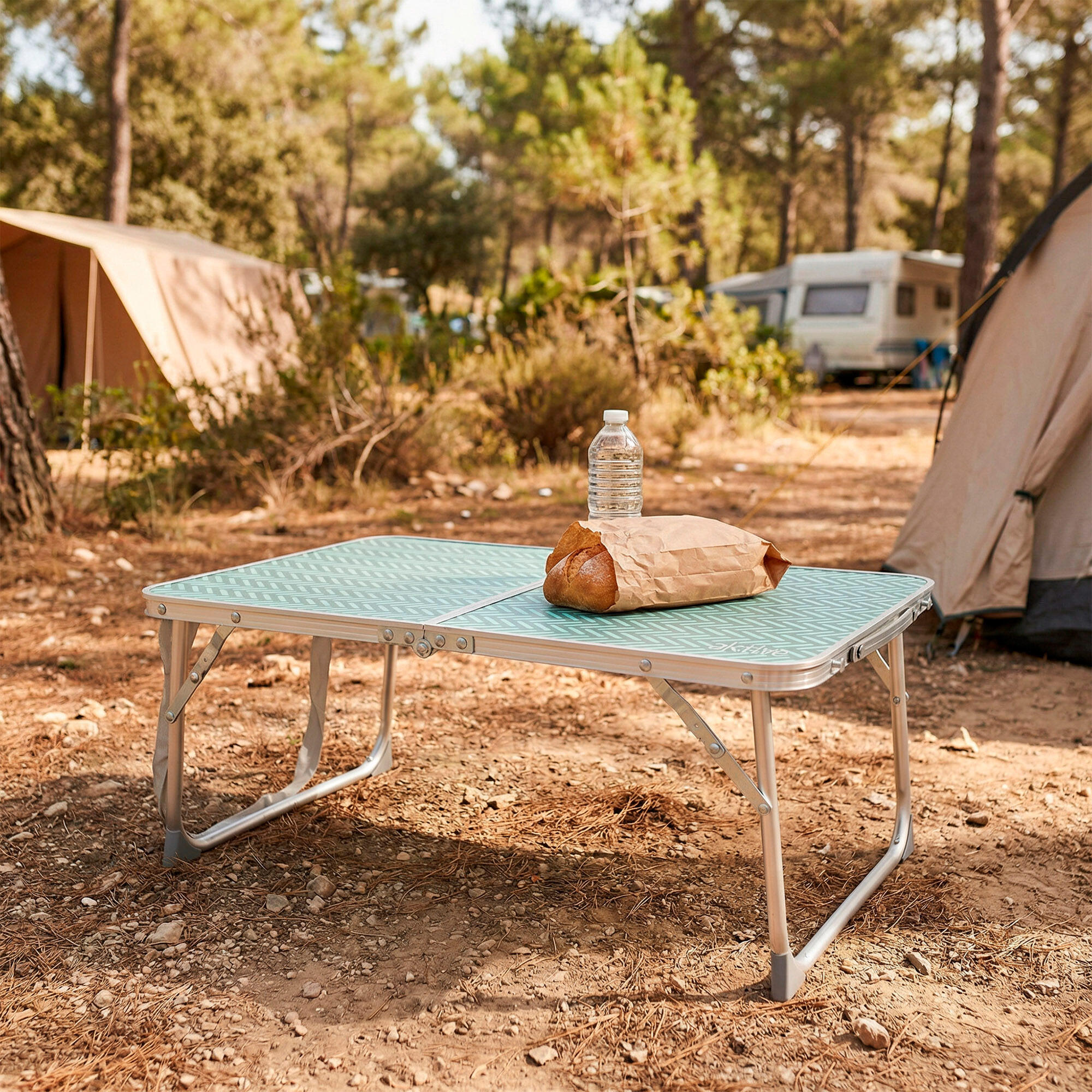 Aktive Mesa de camping plegable con asa para transporte 60x40x25 cm 3/7