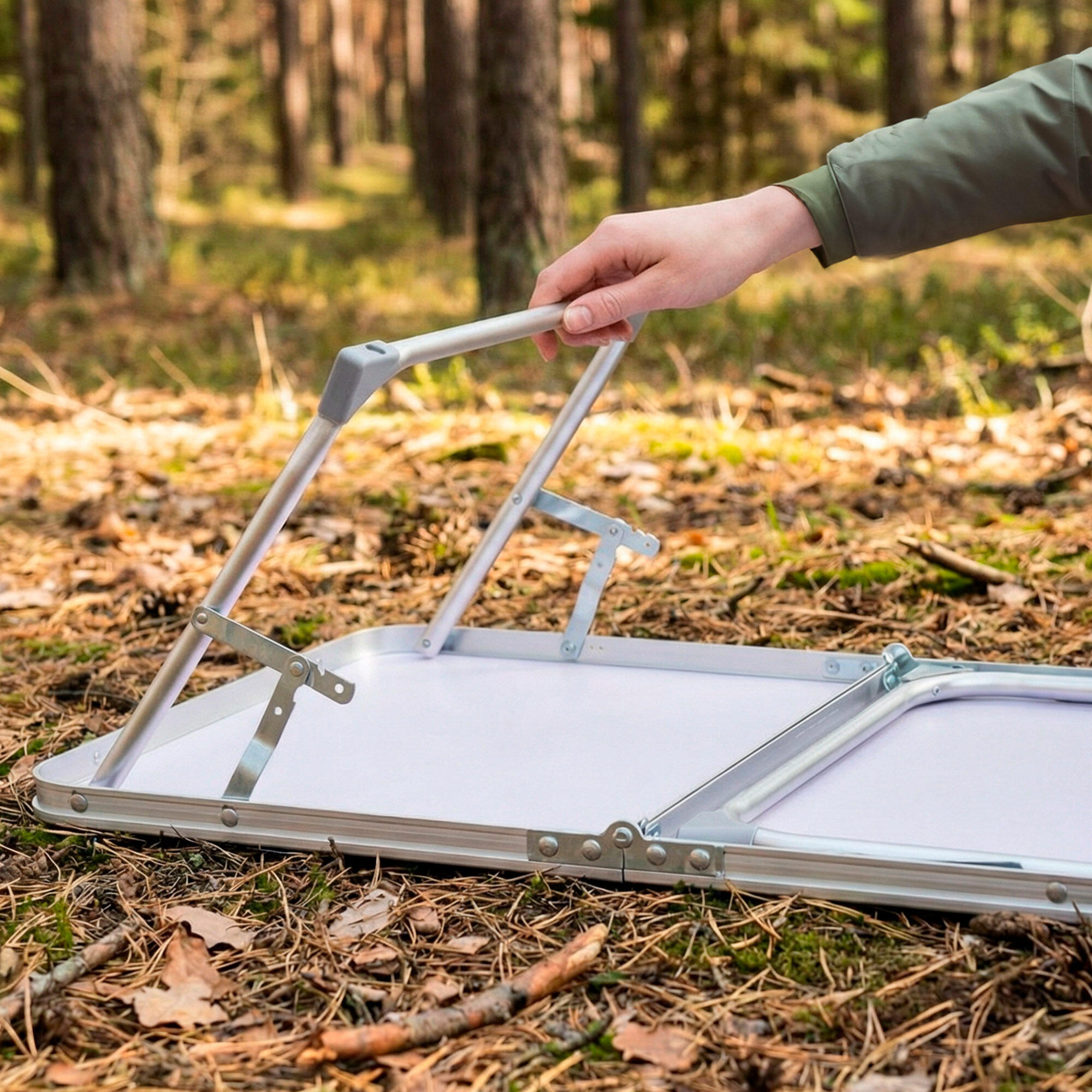 Aktive Mesa de camping plegable con asa para transporte 60x40x25 cm 2/7