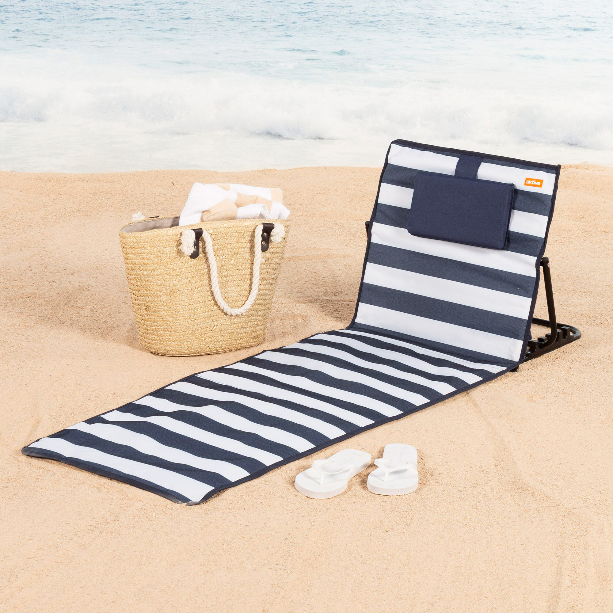 Aktive Esterilla plegable reclinable con cojín 145x50x43 cm 2/7