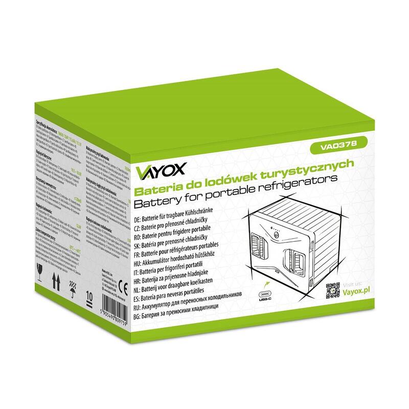 Baterie pentru frigidere turistice Vayox VA0378, acumulator 15 600 mAh, 173 Wh