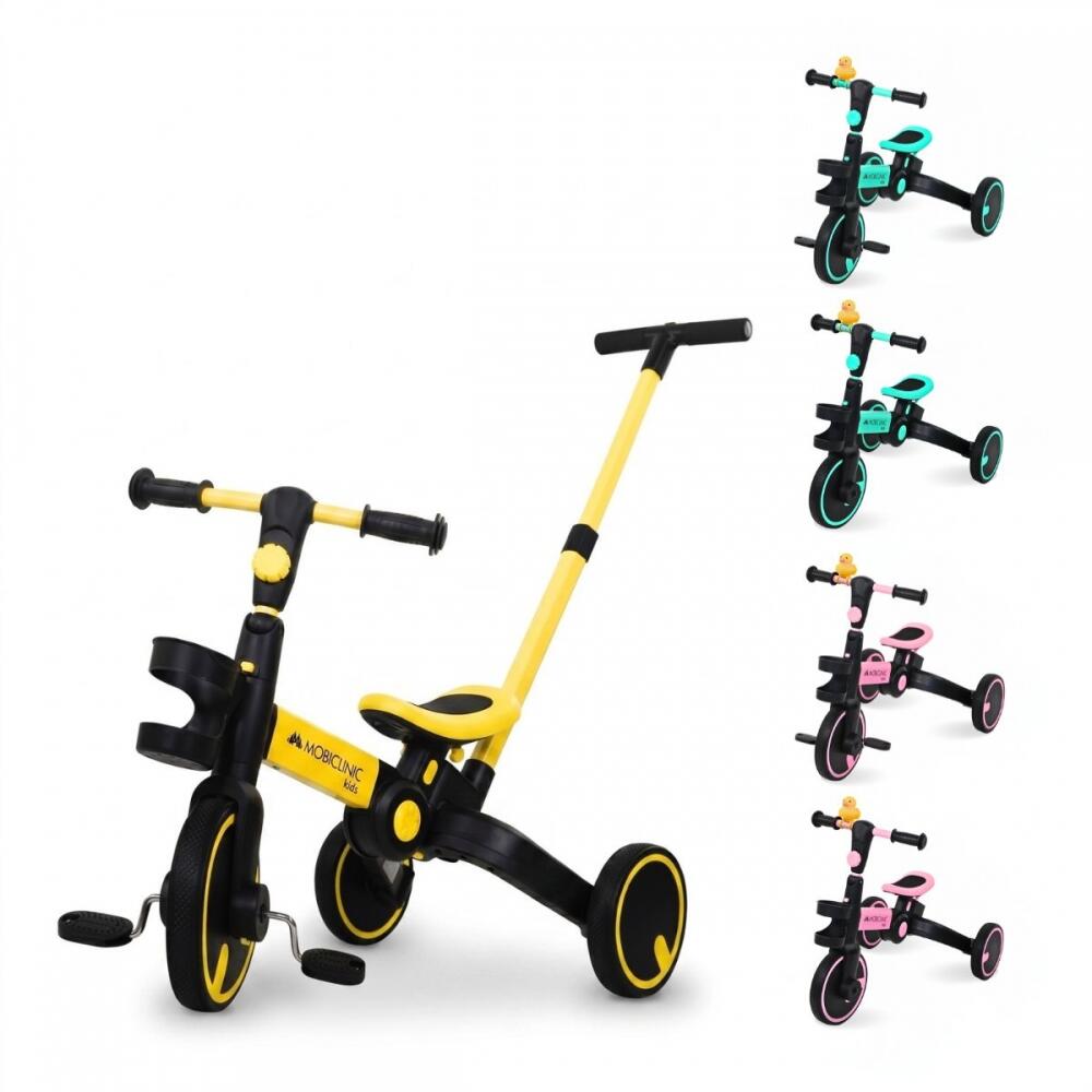 COSTWAY – Tricycle 5-en-1 évolutif Avec Poussette Parentale – Draisienne, Vélo à Pédales, Tricycle – Dès 2 Ans