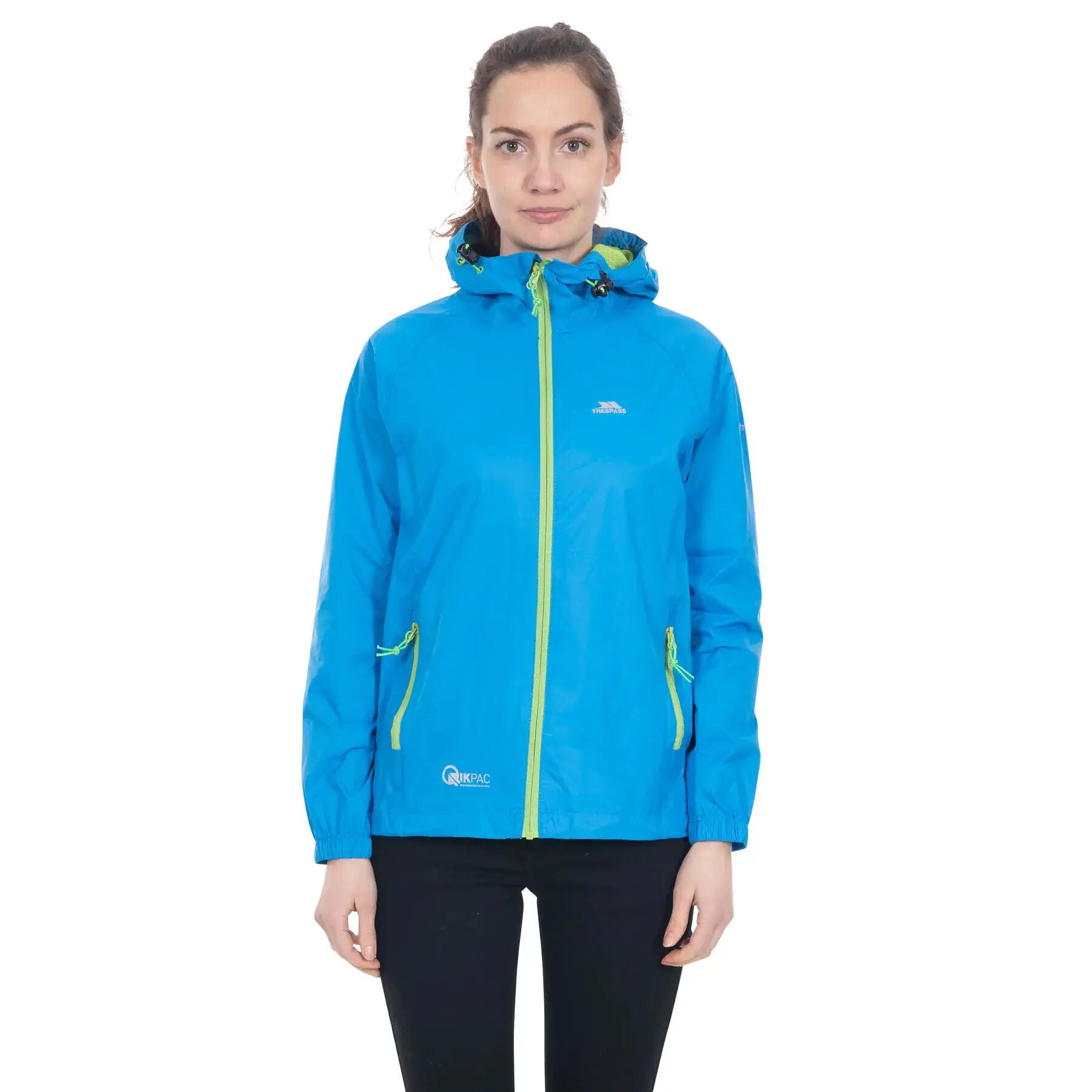 Chaqueta impermeable con capucha y cremallera Trespass Qikpac 2/7