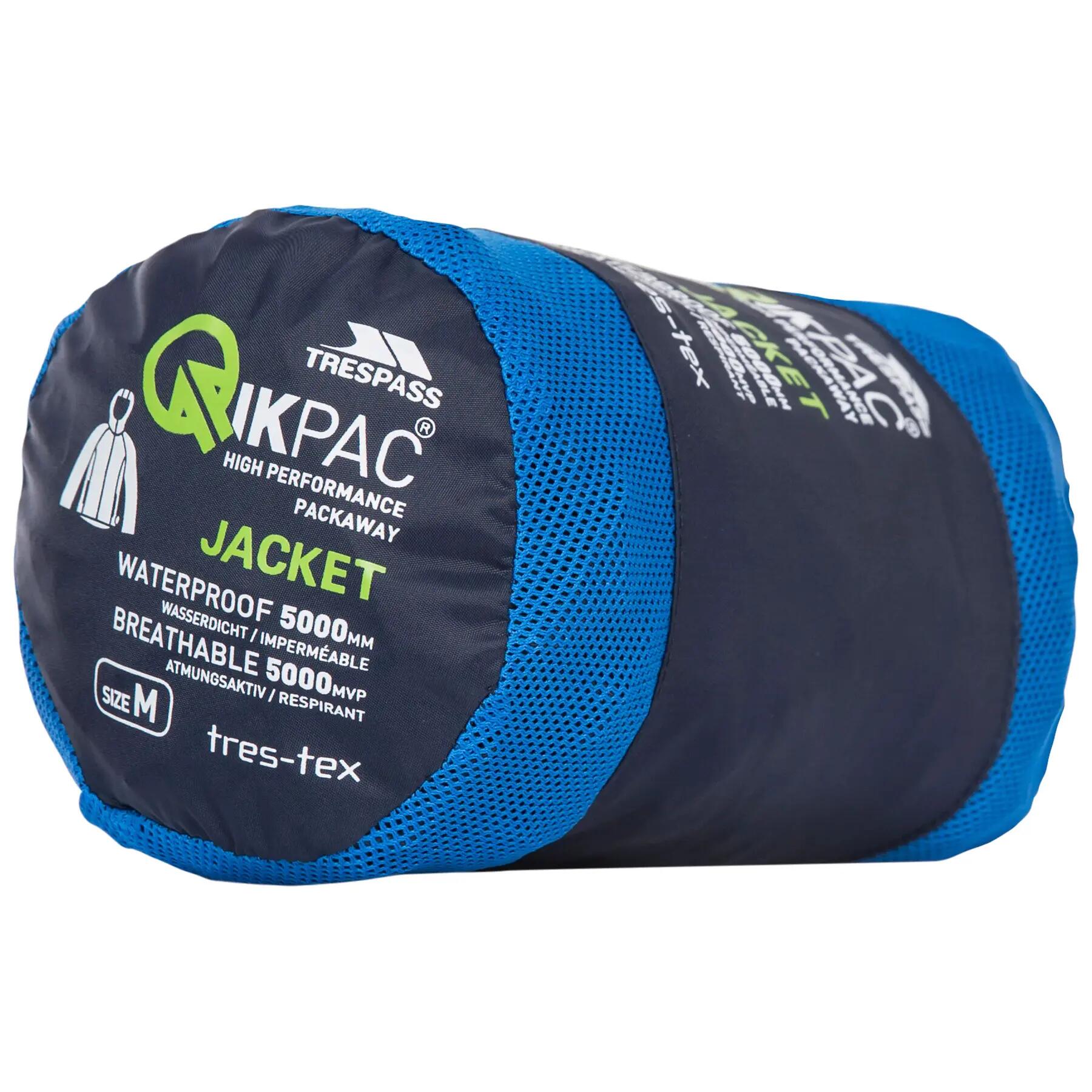 Chubasquero con capucha Trespass Qikpac X 3/6