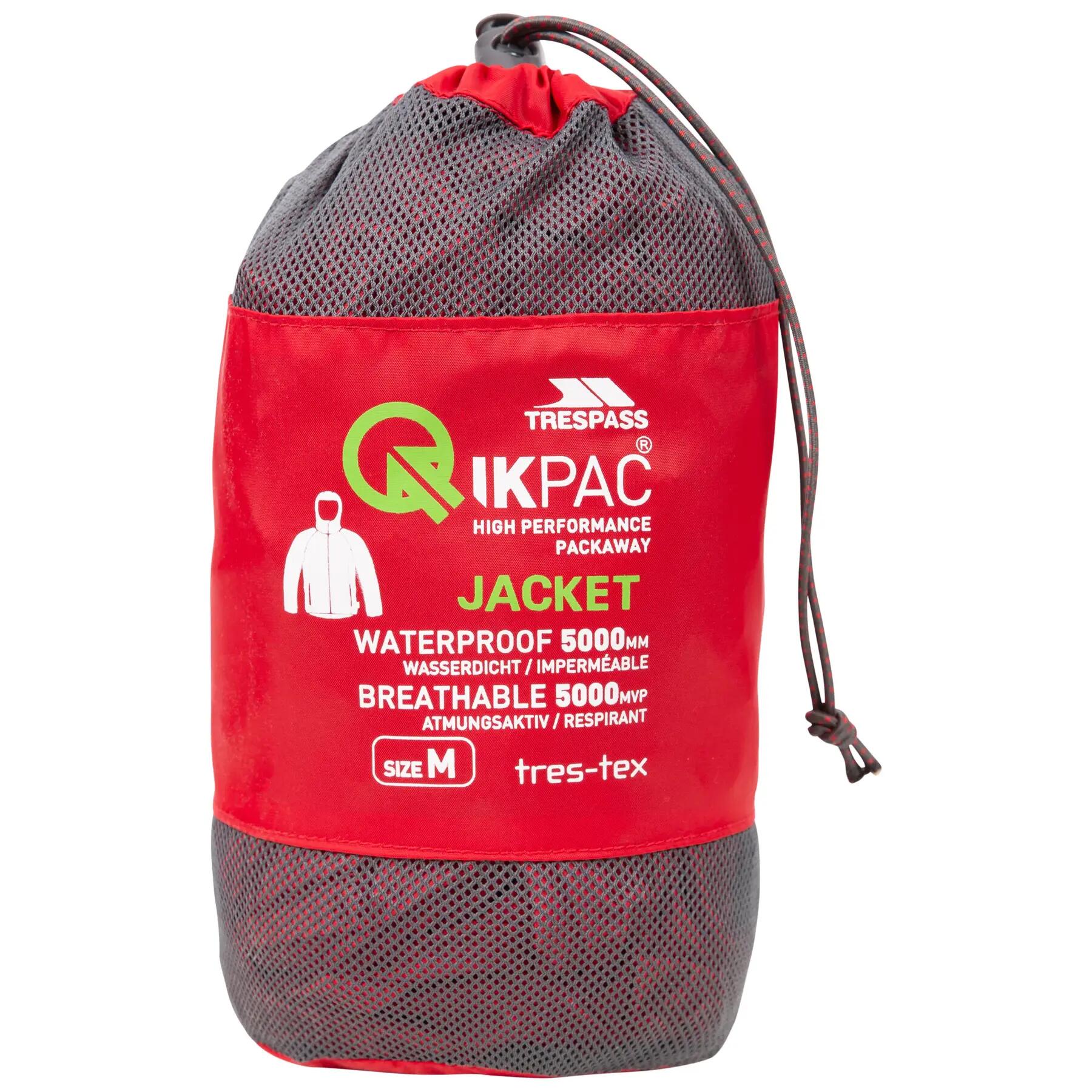 Chaqueta impermeable con capucha y cremallera Trespass Qikpac 3/3
