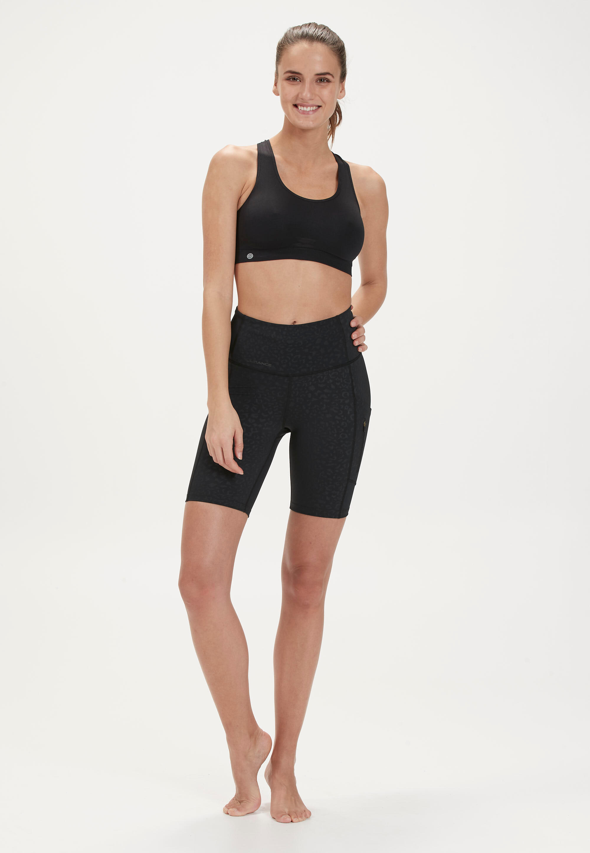 T-shirt da donna a manica con cappuccio Athlecia Celita 4/5