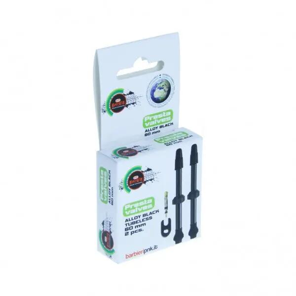 Valvola tubeless Barbieri SV 45mm alluminio nera 2 pezzi 2/2