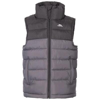 2058 padded quilted gilet, black - 2 pockets, contrast zip