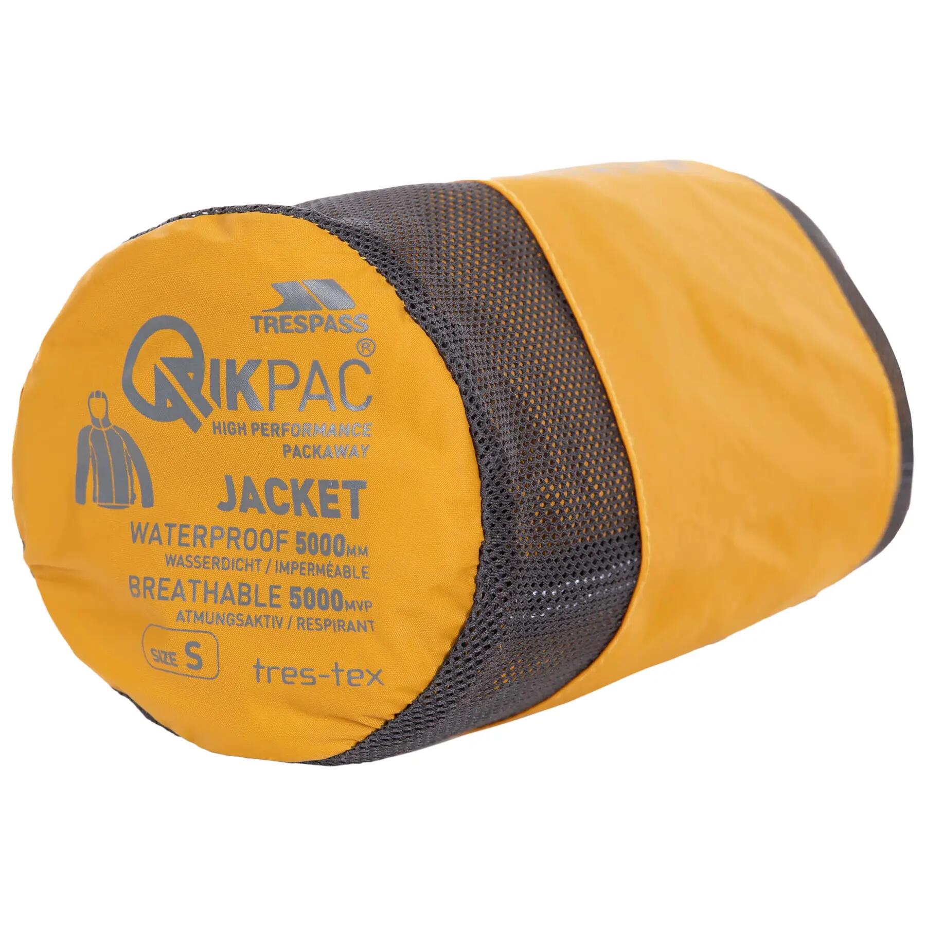 Veste imperméable à capuche zippé Trespass Qikpac X 3/3