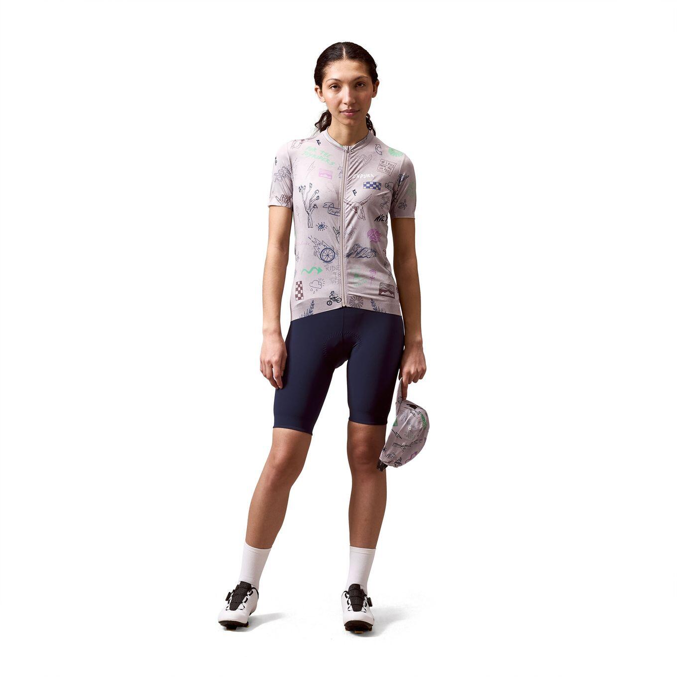 Endura Pro SL Print Kurzarmtrikot Grau Damen 3/7