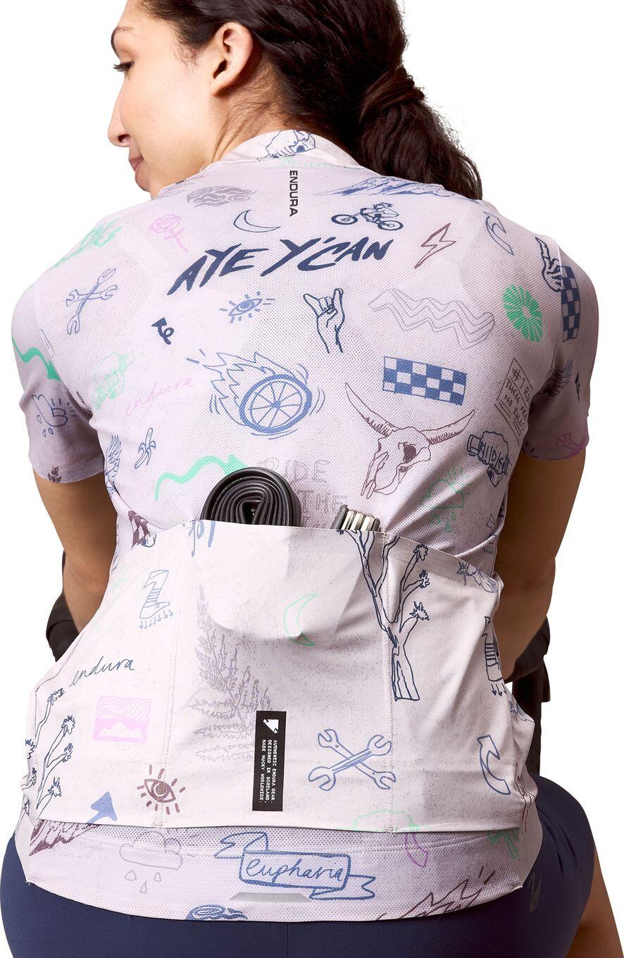 Endura Pro SL Print Kurzarmtrikot Grau Damen 5/7