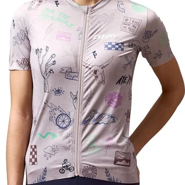 Endura Pro SL Print Short Sleeve Jersey, Women's, Gray