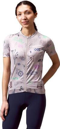 Maillot Manches Courtes Endura Pro SL Print Gris Femme