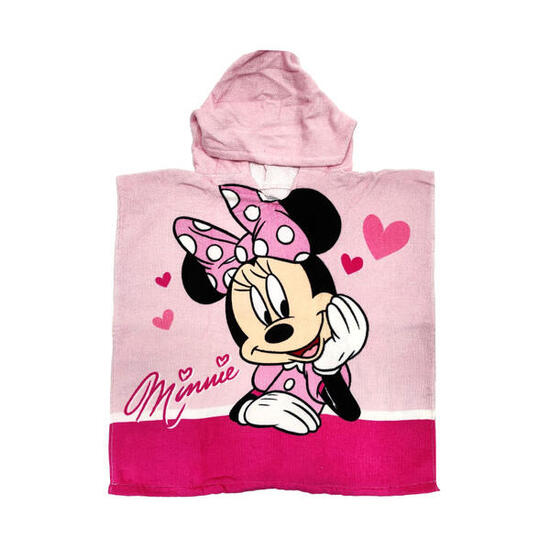 KINDERPONCHO 50X100CM BAUMWOLLE DISNEY MINNIE MOUSE