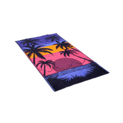 SERVIETTE DE PLAGE JACQUARD HAWAII ROSE