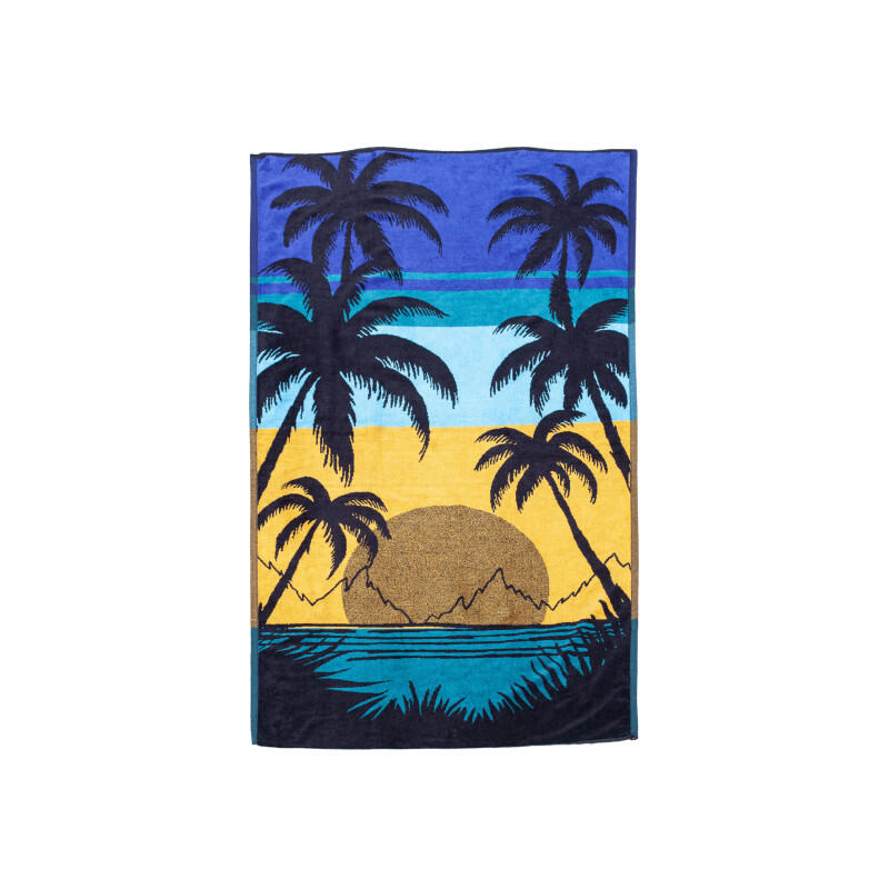 SERVIETTE DE PLAGE JACQUARD HAWAII ORANGE 2/4