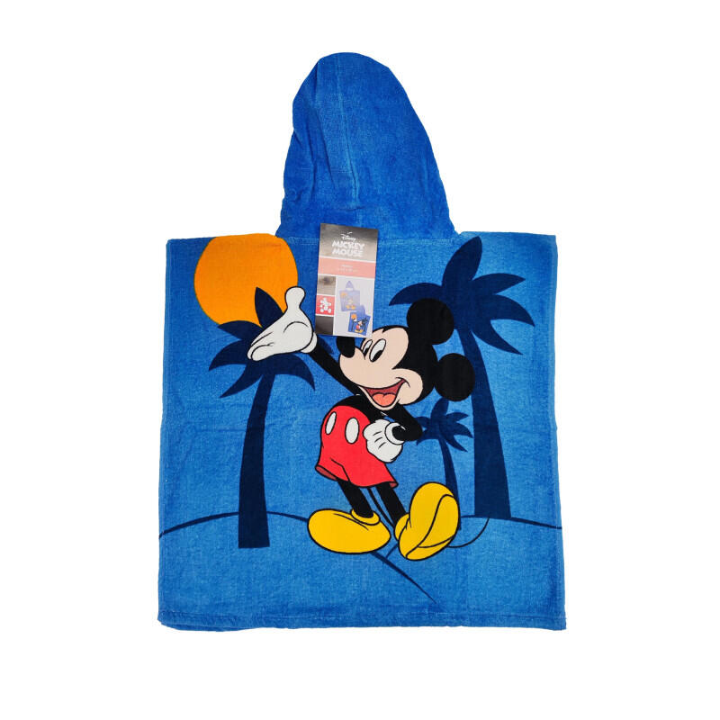 PONCHO ENFANT 60X120CM COTON DISNEY MICKEY MOUSE 2/3