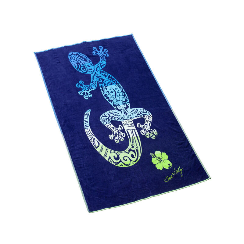 SERVIETTE DE PLAGE JACQUARD VELOURS DE COTON - DOUBLE - NAUTILUS 2/6