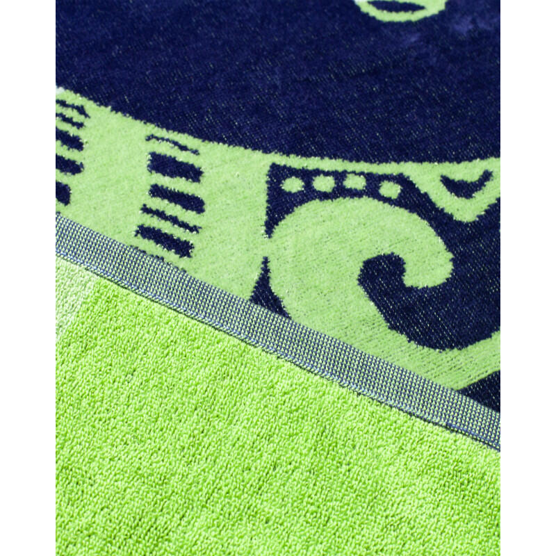 SERVIETTE DE PLAGE JACQUARD VELOURS DE COTON - DOUBLE - NAUTILUS 4/6
