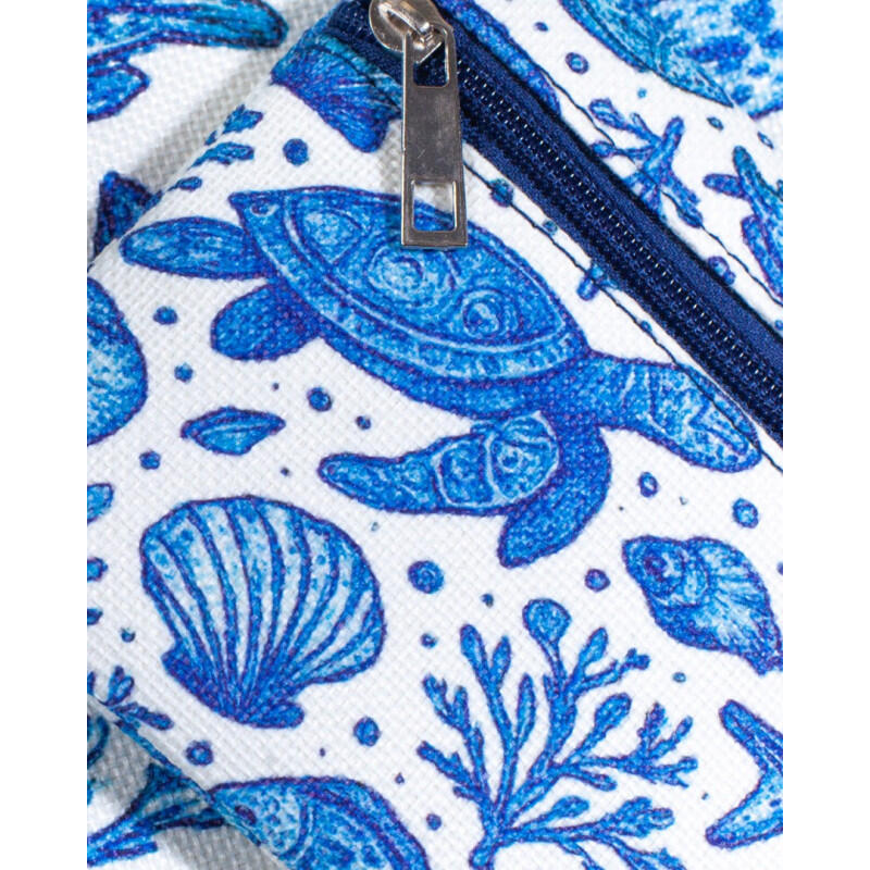 BOLSO ESTAMPADO DE PLAYA CON MONEDERO TORTUGA MIX 3/3