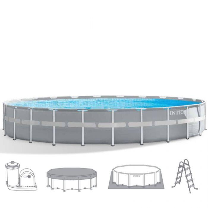 Ø 610 x 132 cm Intex Prism Frame Pool Set rund 2/6