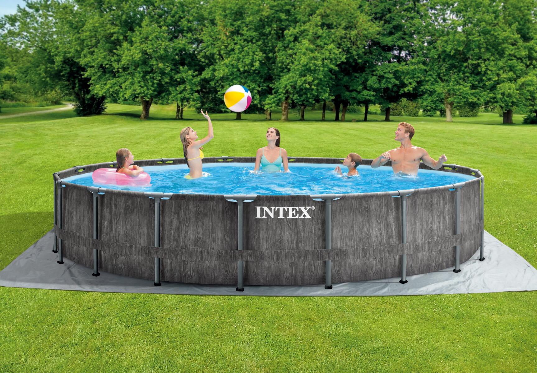 Ø 549 x 122 cm Intex Greywood Prism Frame Kit Piscine Ronde 2/5