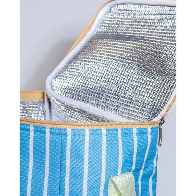 PETITE GLACIÈRE DE PLAGE PLIABLE RAYÉ 6L 3/3