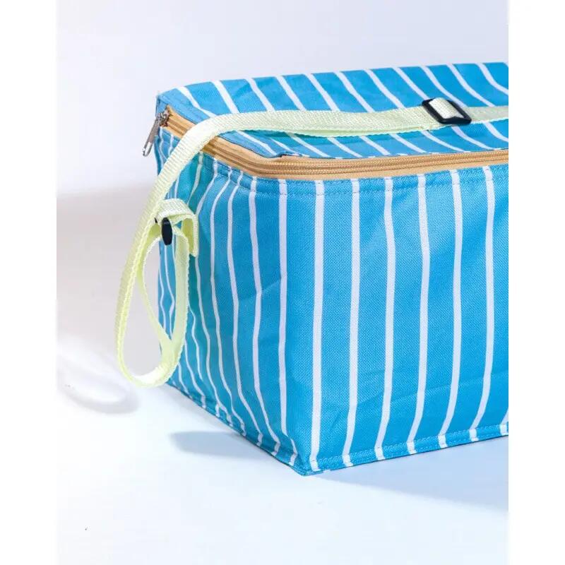 PETITE GLACIÈRE DE PLAGE PLIABLE RAYÉ 6L 2/3