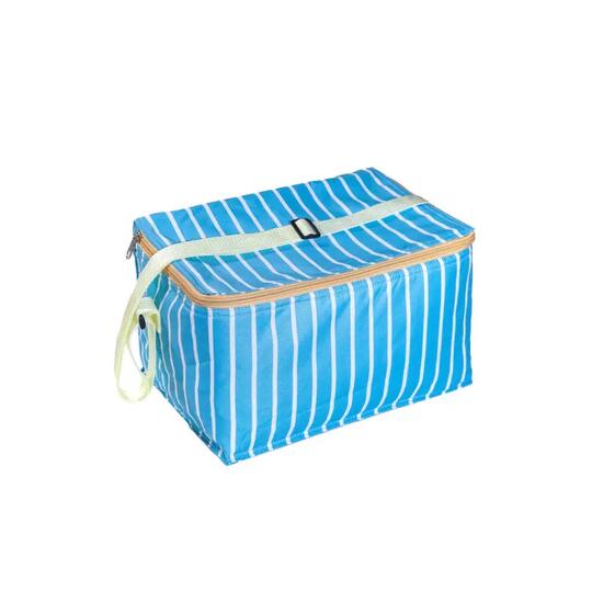 PETITE GLACIÈRE DE PLAGE PLIABLE RAYÉ 6L