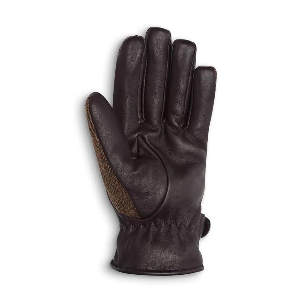 Gants Walker and Hawkes Brookmore Marron Cuir Tweed 3/5