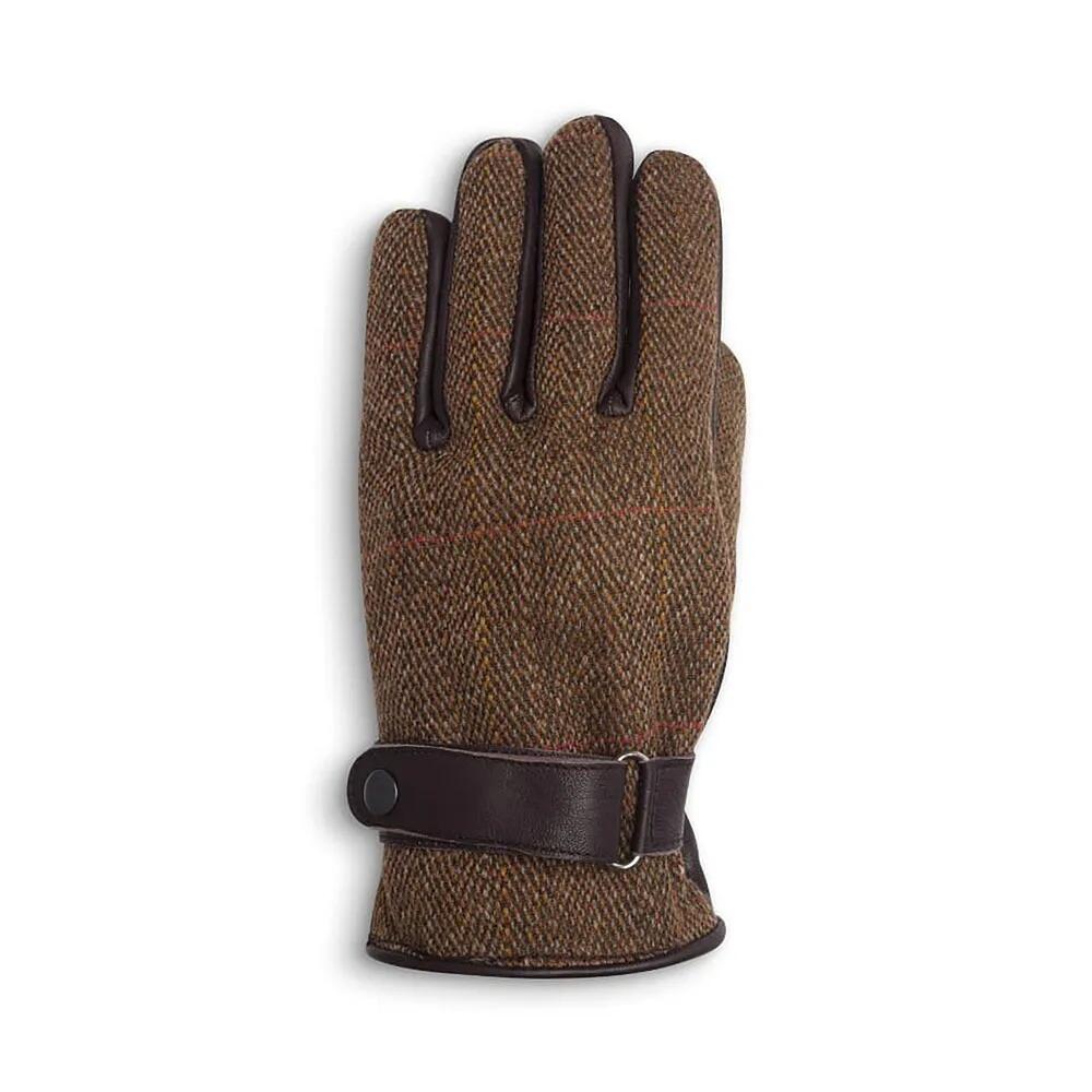 Gants Walker and Hawkes Brookmore Marron Cuir Tweed 4/5