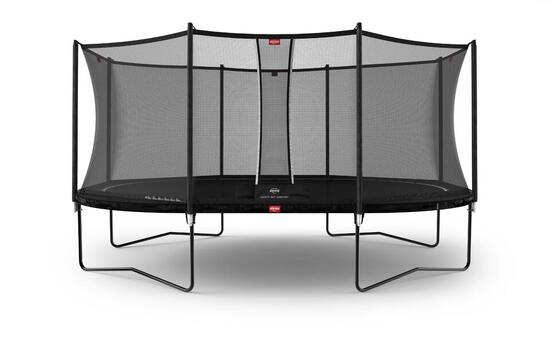 Trampolino Grand Favorit Regular 520 + Rete Sic. Comfort Nero