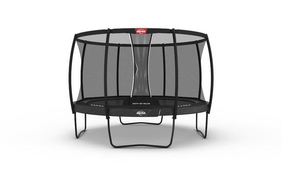 Trampoline Champion Regular 380 + Filet Séc. Deluxe Gris