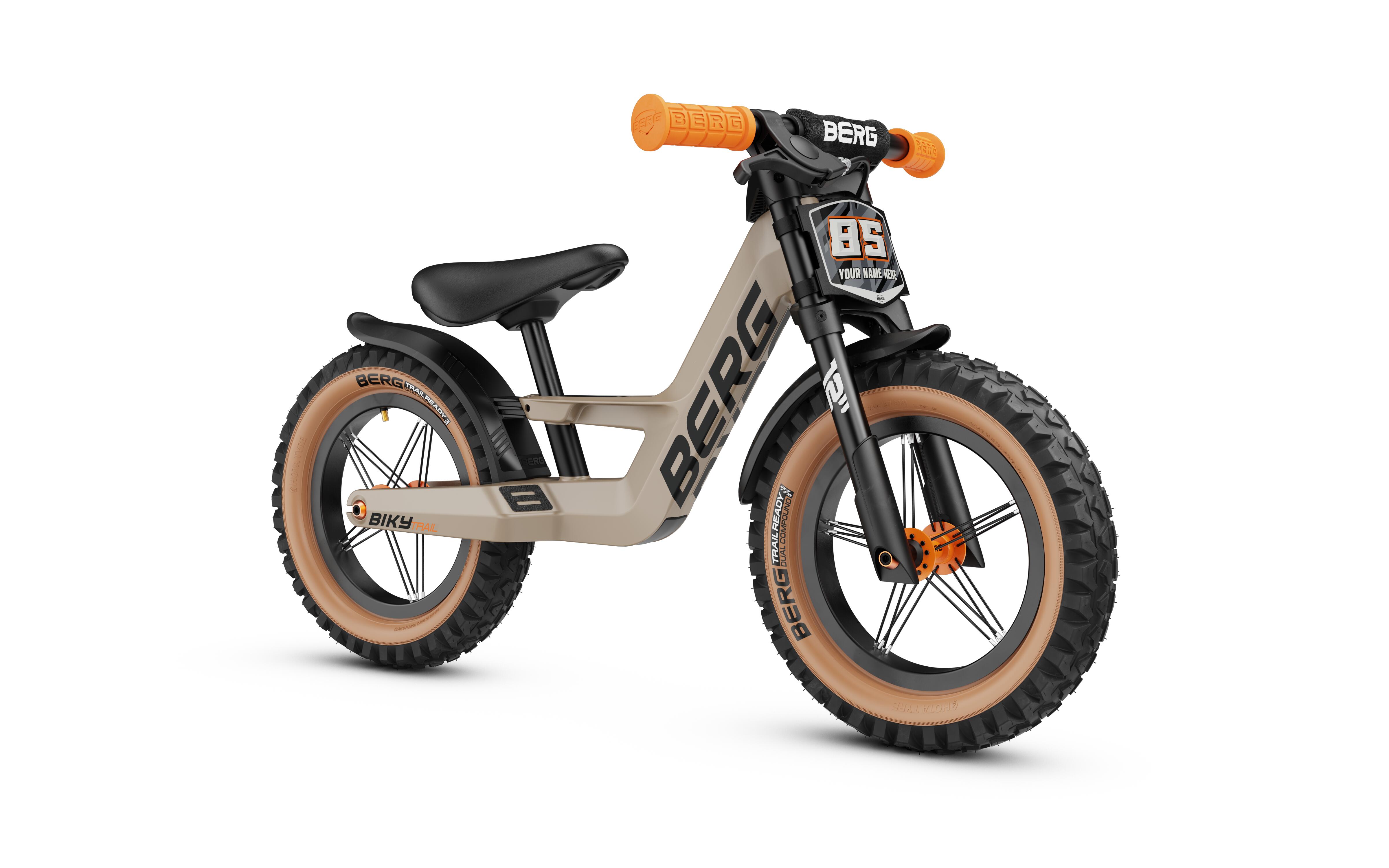 BERG Odrážedlo pro Děti, 2,5+ Let, 12 Palců, Biky Trail Písková