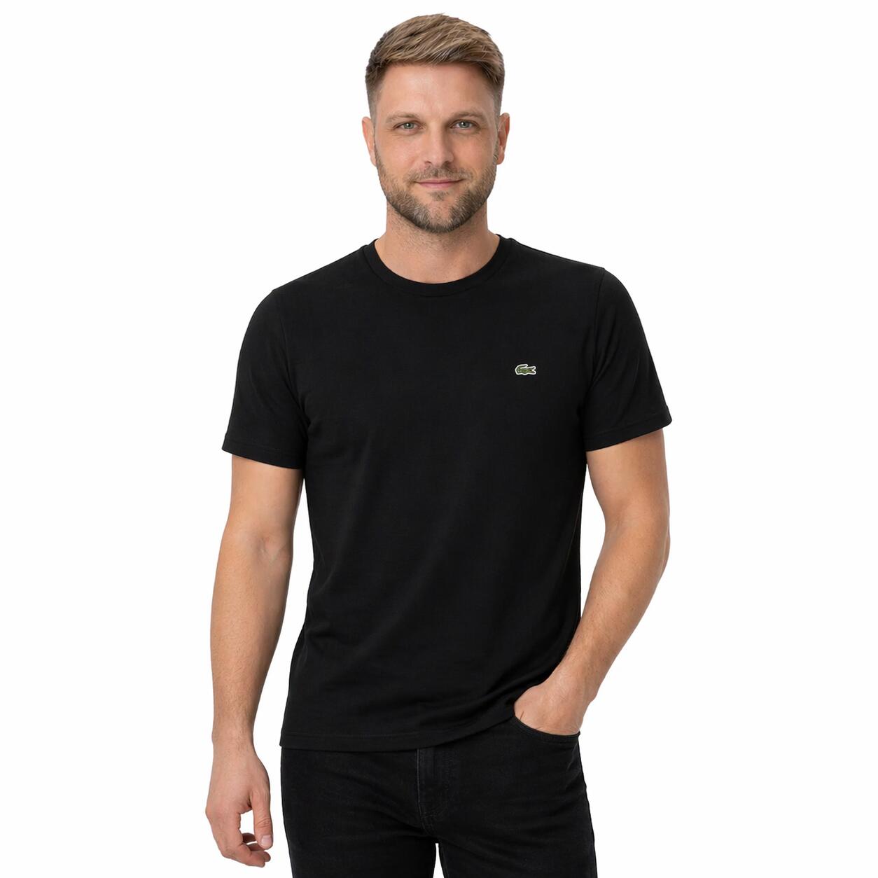 Koszulka Lacoste Czarna Regular Fit Męska 2/6